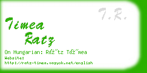 timea ratz business card